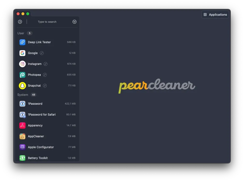 Pearcleaner：一款轻量，高效的Mac电脑应用清理工具